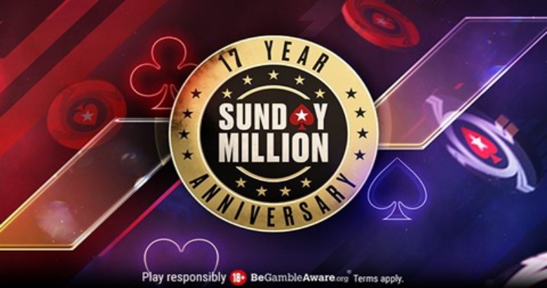17ta rocznica Sunday Million, zakwalifikuj się do walki o 7 500 000$