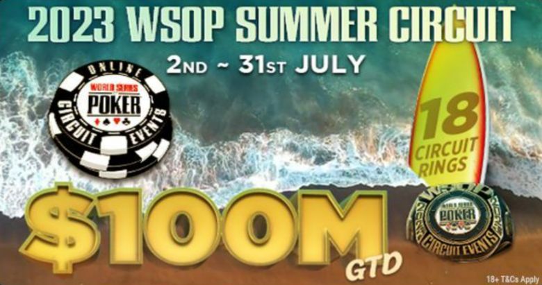 WSOP Summer Circuit 2023 z pulą nagród 100 milionów $, tylko na GGPoker