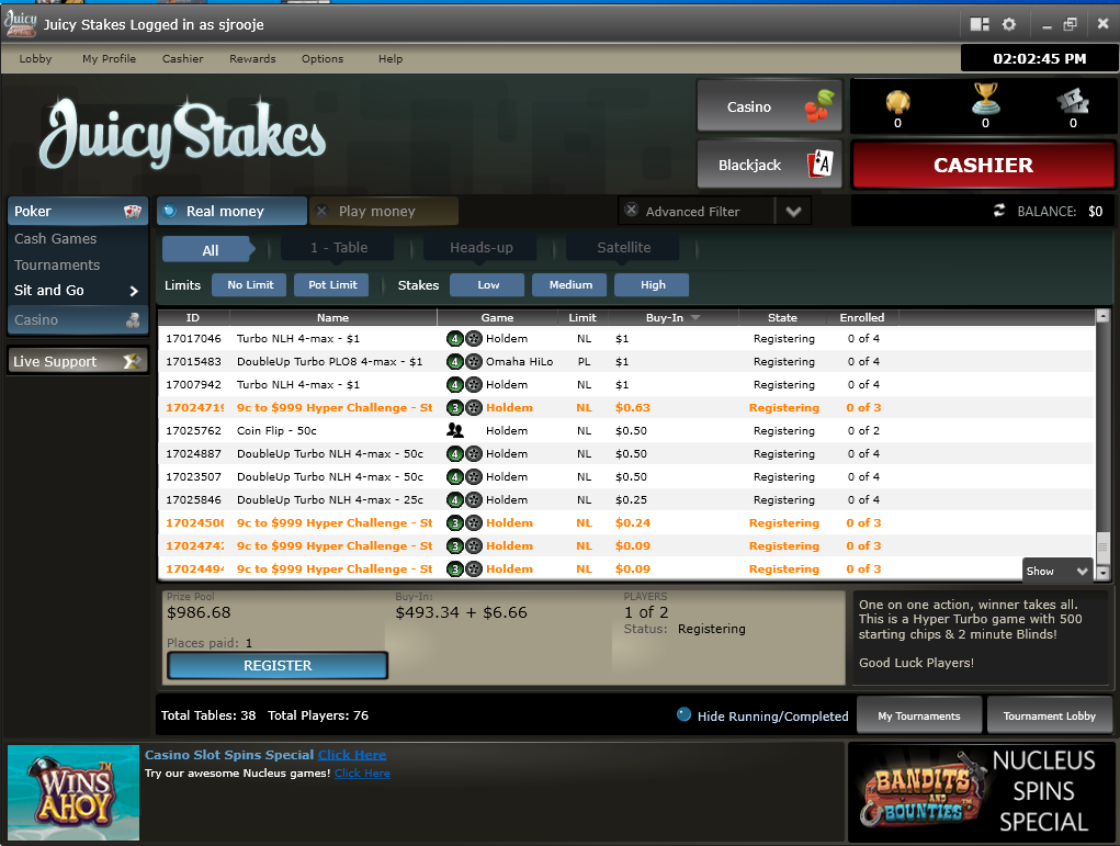 Juicy Stakes Poker main 2