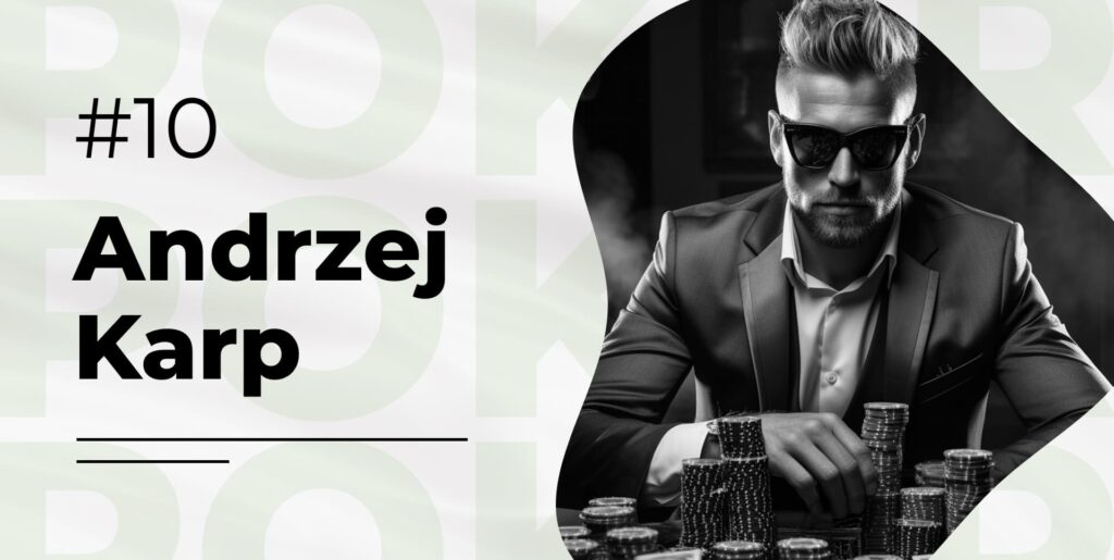 Andrzej Karp na liście najlepszych pokerzystów na platformie PokerListing