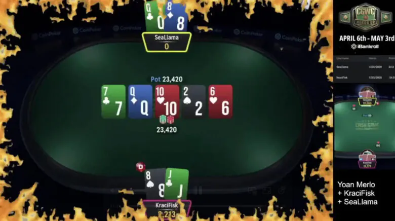 SeaLlama kontra KraciFisk na CoinPoker