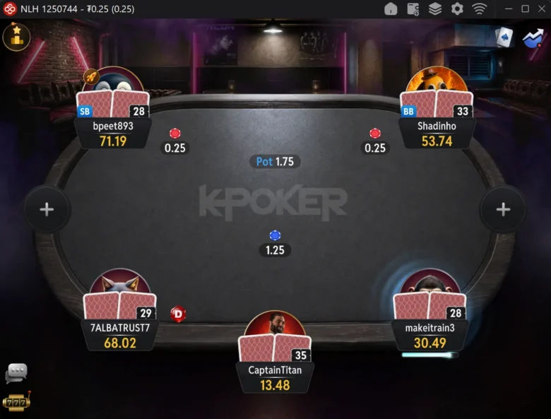 Stoły K-Poker na CoinPoker