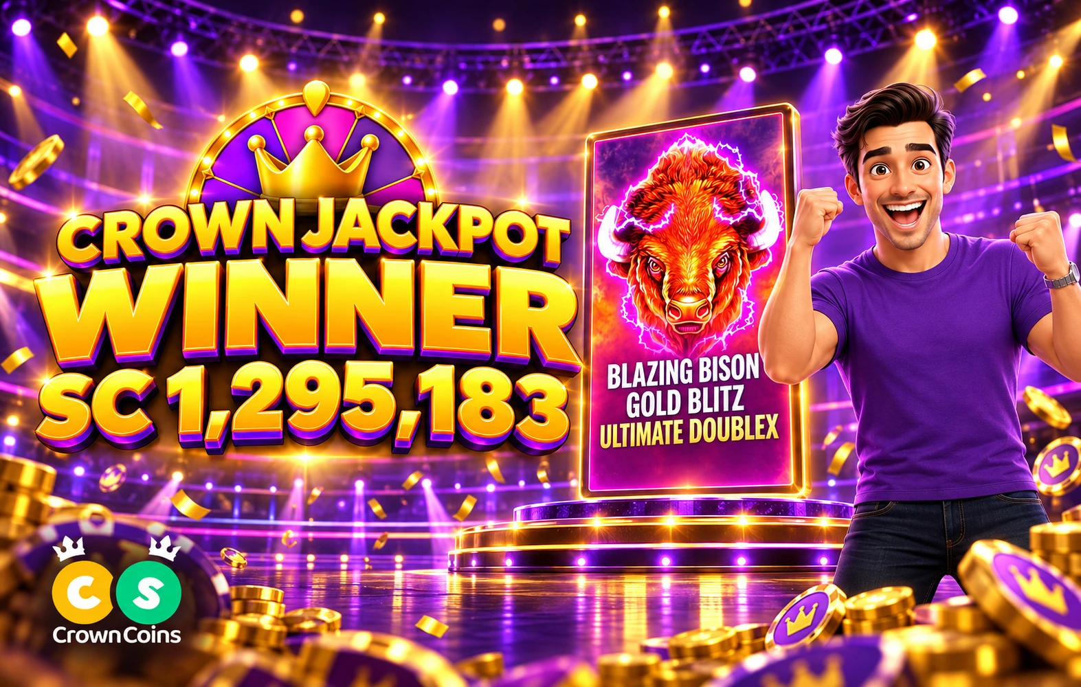 Gracz CrownCoins zgarnął 1 295 183 SC! Sprawdź, jak działa Crown Jackpot