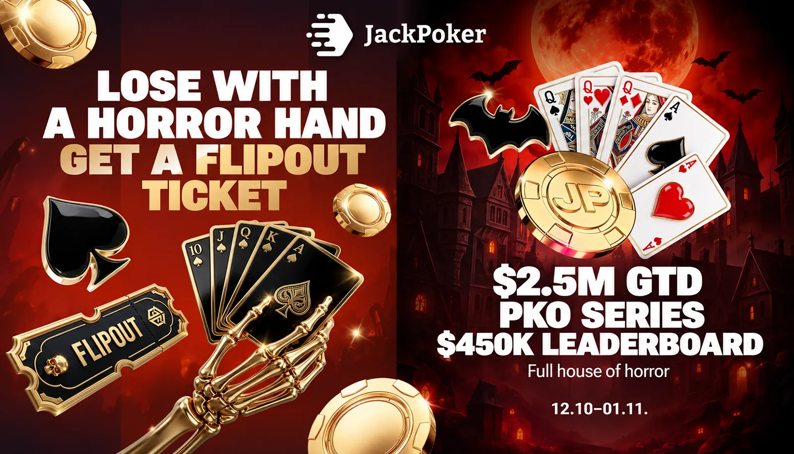 Full House of Horror i Monster Hand Hunt przejmują październik na JackPoker