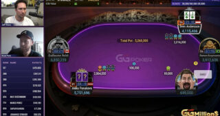 Aleks Ponakovs triumfuje w GGMillion$, zaczynając finał z drugim stackiem i utrzymując się w czołówce przez cały turniej.