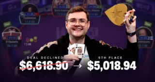 Jamie Dwan odrzuca deala przy stole finałowym WSOP Online. Karma szybko wraca