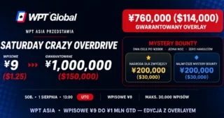 Overlay gwarantowany: nie przegap Saturday Crazy Overdrive na WPT Global!